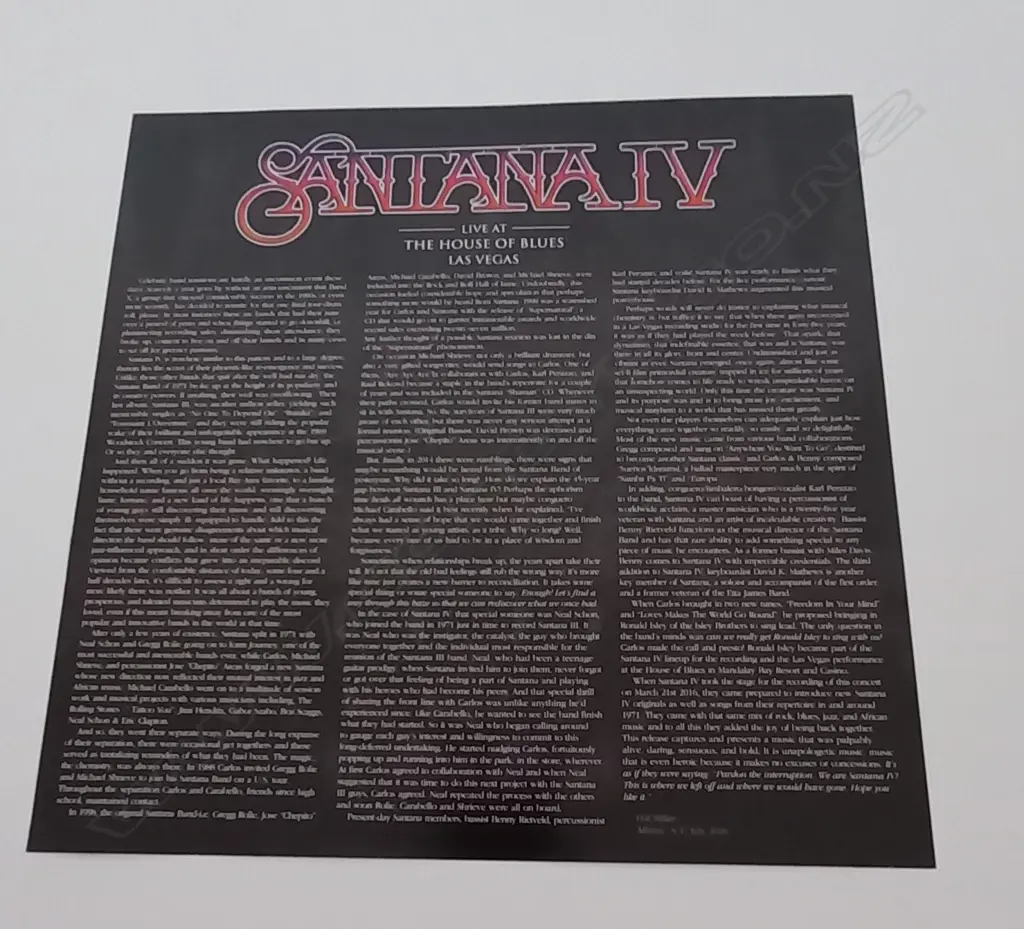 Santana, Santana IV Live At The House Of Blues Las Vegas, (Triple Album) Image 1++